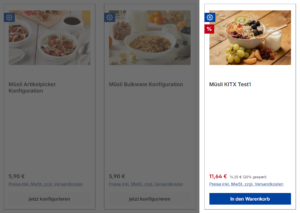 Direktkauf eines vorkonfigurierten KitX Produktsets aus dem Shopware Listing